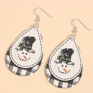 3/$12~Snowman Earrings